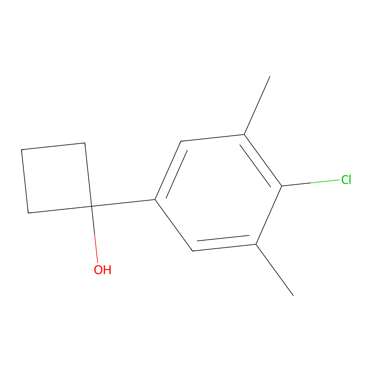 1-(4-Chloro-3,5-dimethylphenyl)cyclobutanol molecular structure, CAS 2918829-81-7