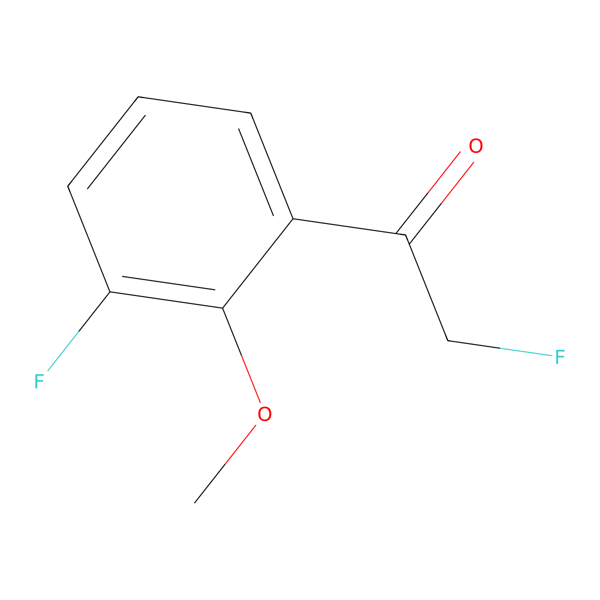 2-Fluoro-1-(3-fluoro-2-methoxyphenyl)ethanone molecular structure, CAS 2918830-16-5