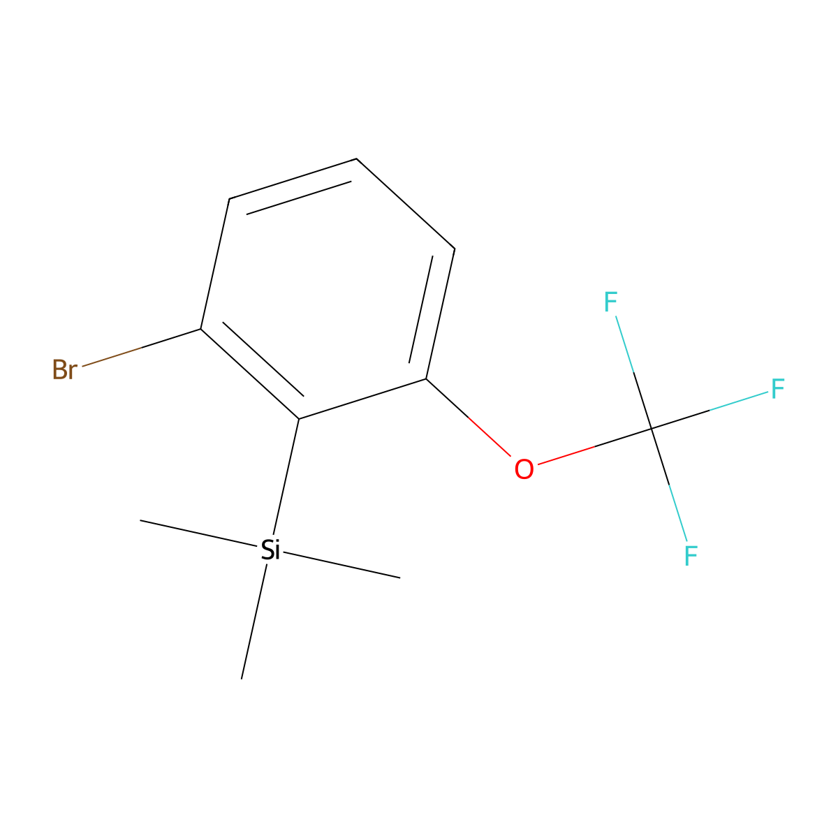(2-Bromo-6-(trifluoromethoxy)phenyl)trimethylsilane molecular structure, CAS 2918831-16-8