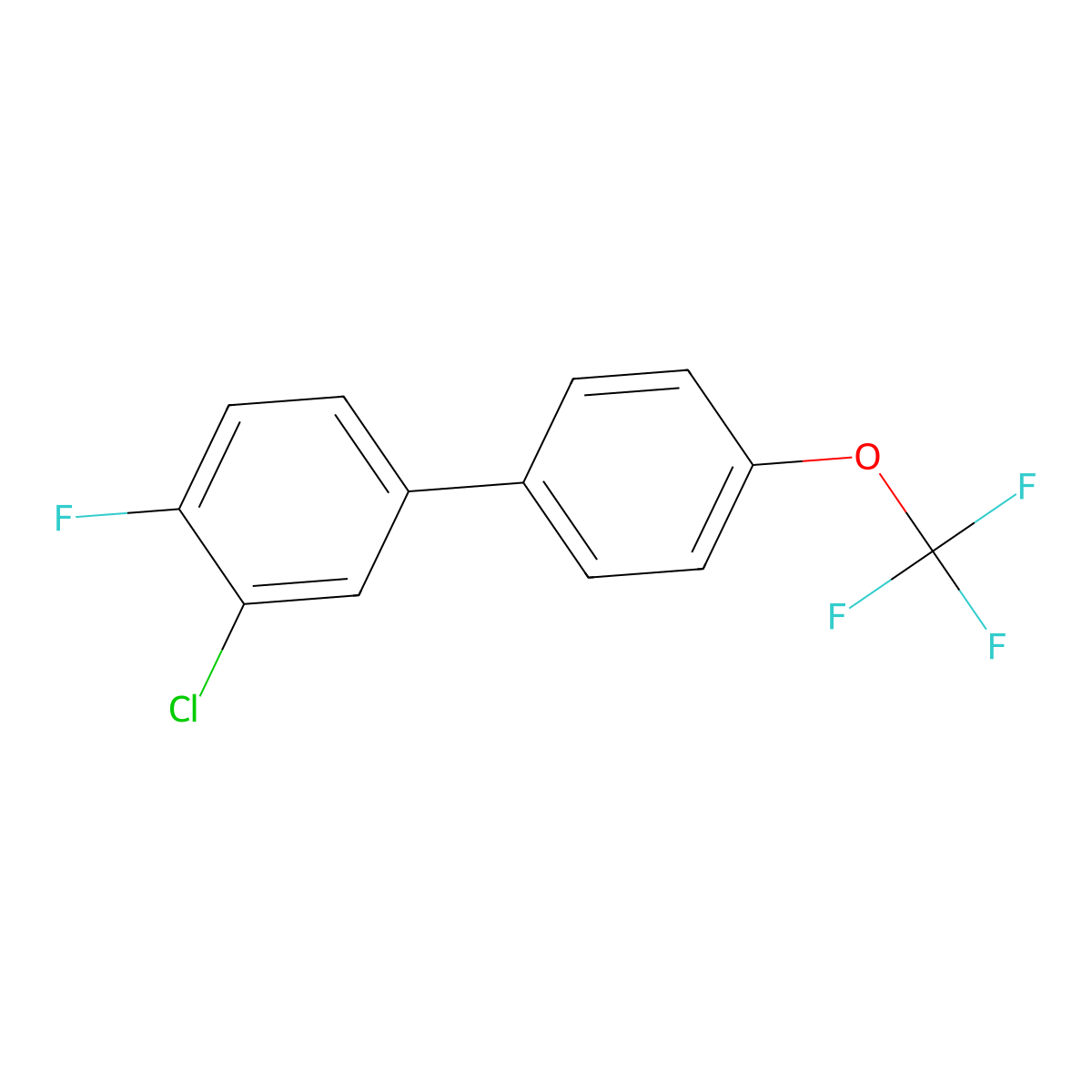 3-Chloro-4-fluoro-4'-(trifluoromethoxy)-1,1'-biphenyl molecular structure, CAS 2918831-37-3
