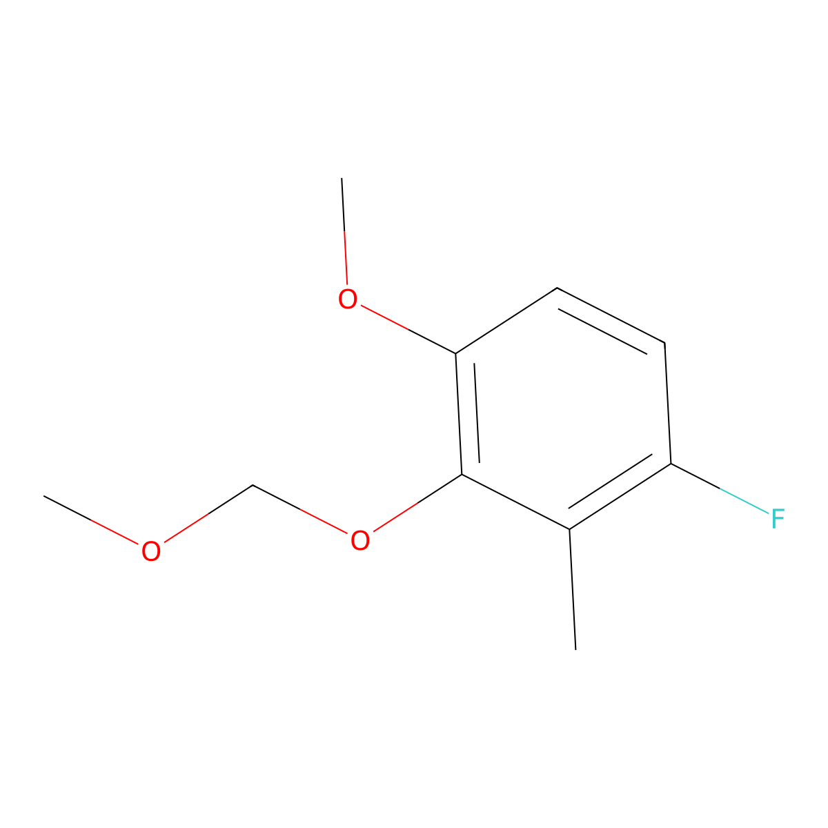 1-Fluoro-4-methoxy-3-(methoxymethoxy)-2-methylbenZene molecular structure, CAS 2918831-38-4