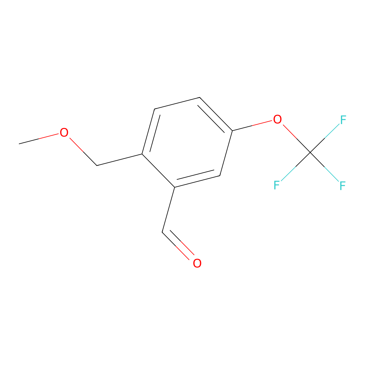 2-(Methoxymethyl)-5-(trifluoromethoxy)benzaldehyde molecular structure, CAS 2918831-46-4