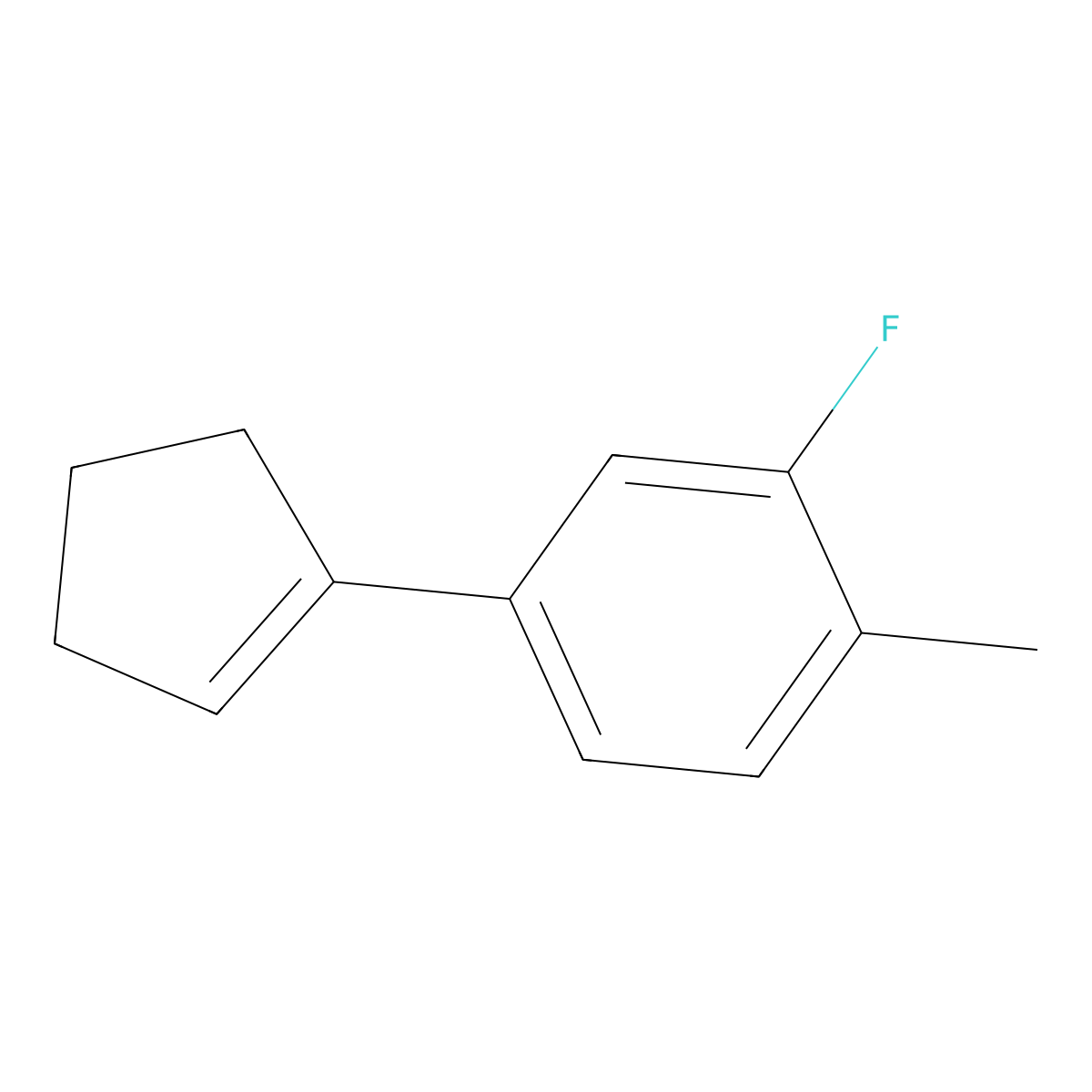 4-(Cyclopent-1-en-1-yl)-2-fluoro-1-methylbenzene molecular structure, CAS 2918831-73-7