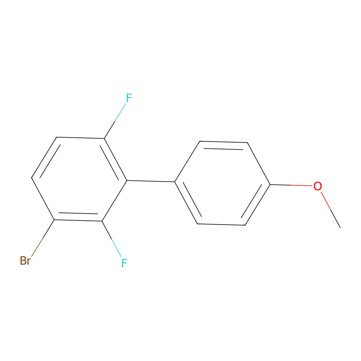 3-Bromo-2,6-difluoro-4'-methoxy-1,1'-biphenyl molecular structure, CAS 2918832-09-2