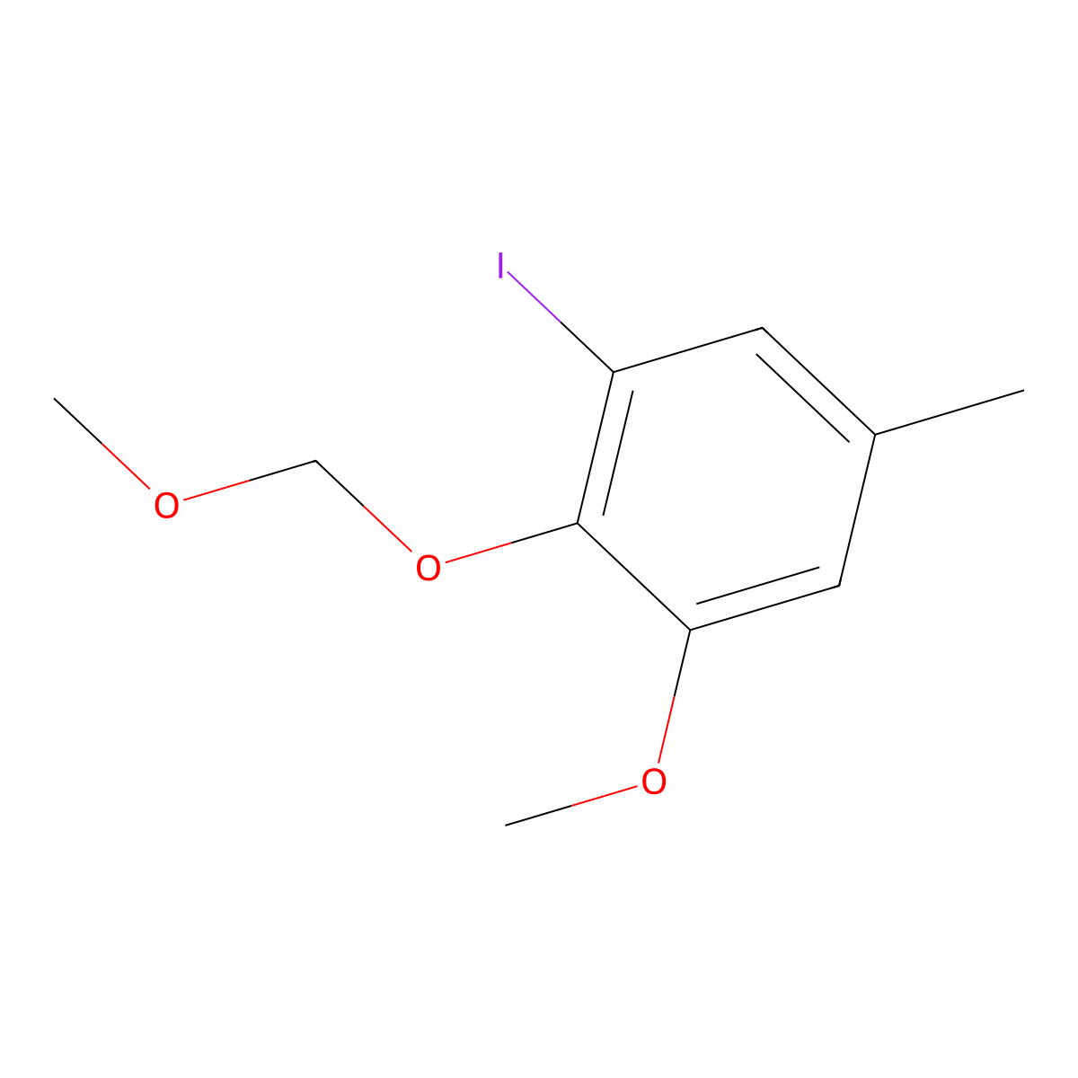 1-Iodo-3-methoxy-2-(methoxymethoxy)-5-methylbenZene molecular structure, CAS 2918832-15-0