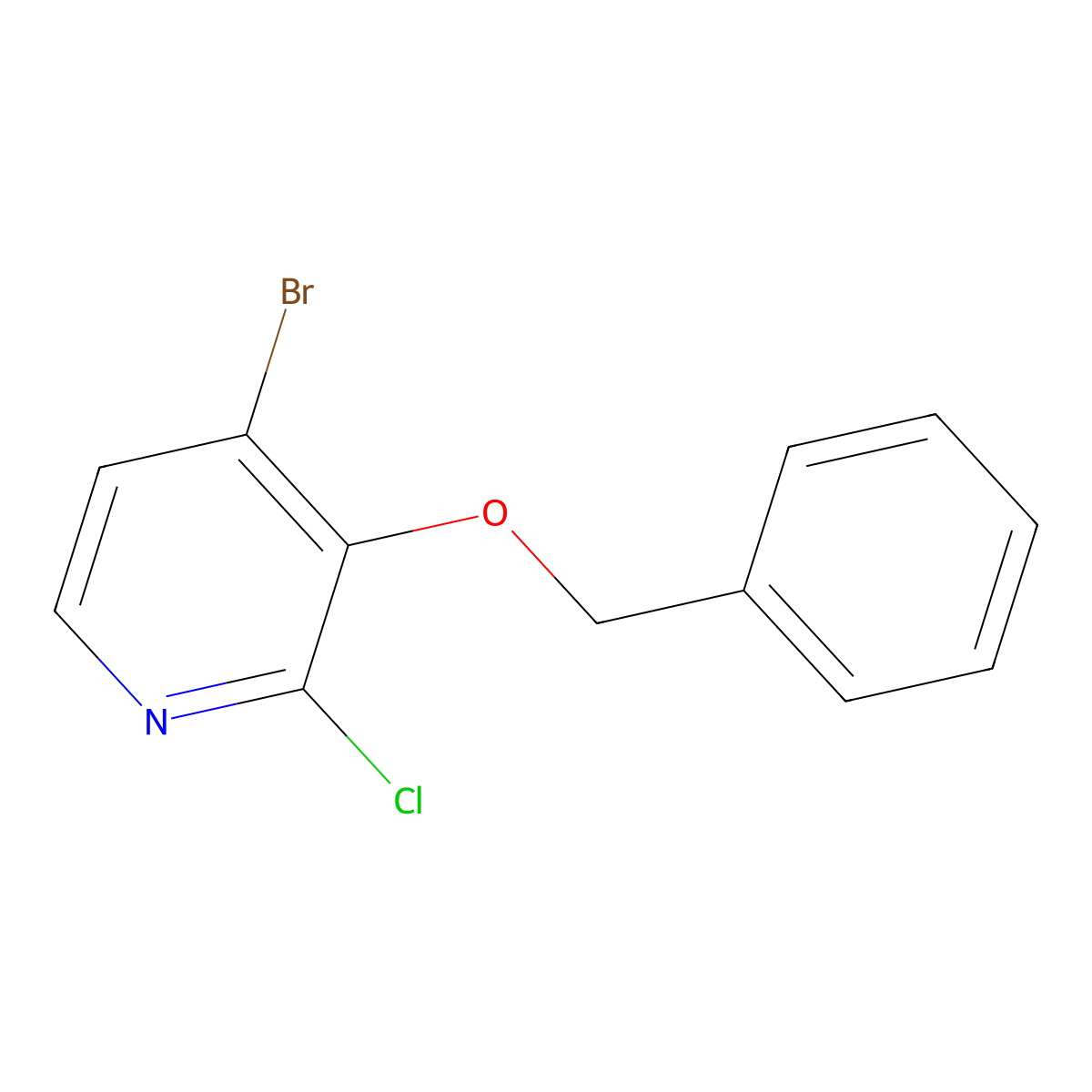 3-(Benzyloxy)-4-bromo-2-chloropyridine molecular structure, CAS 2918834-21-4