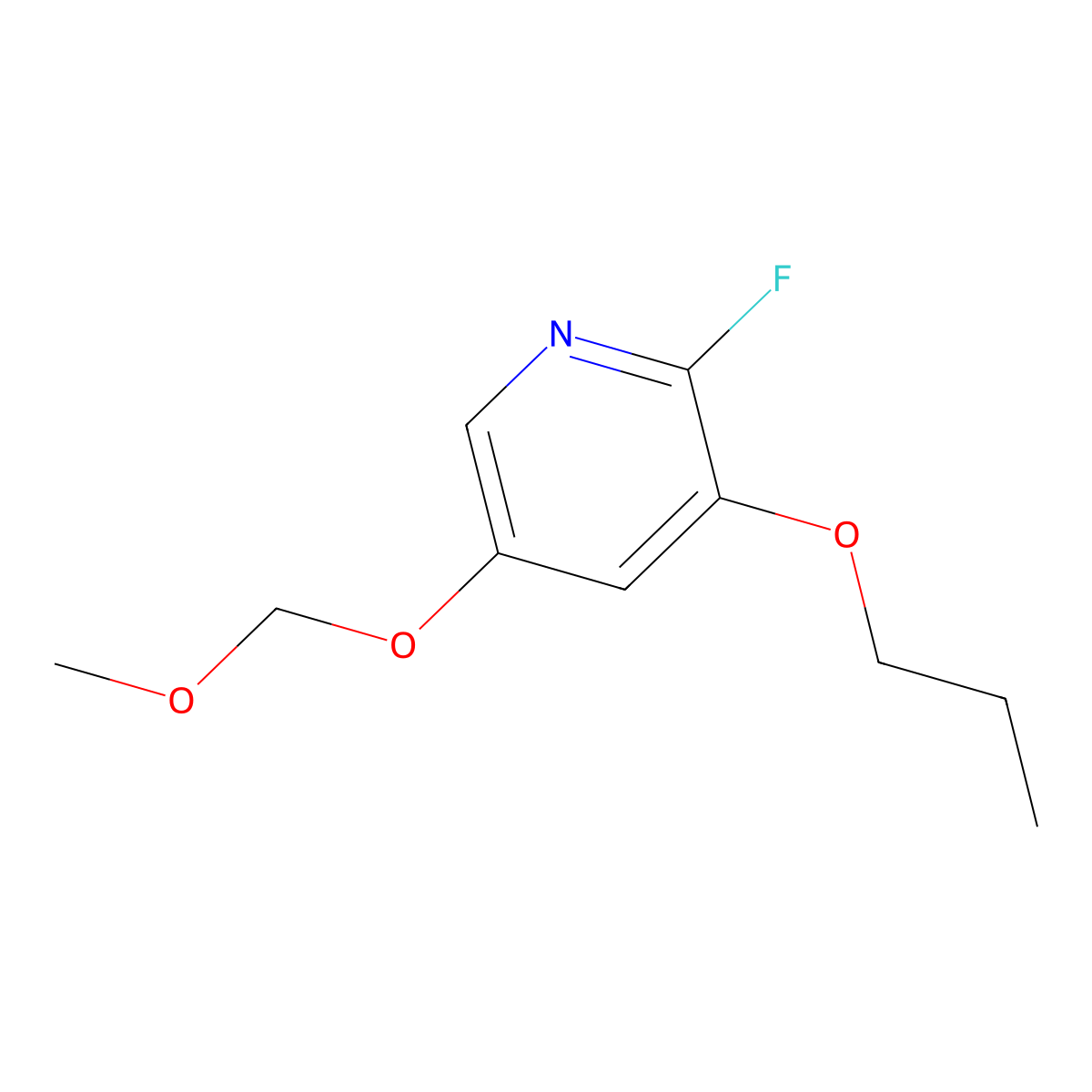 2-Fluoro-5-(methoxymethoxy)-3-propoxypyridine molecular structure, CAS 2918834-63-4