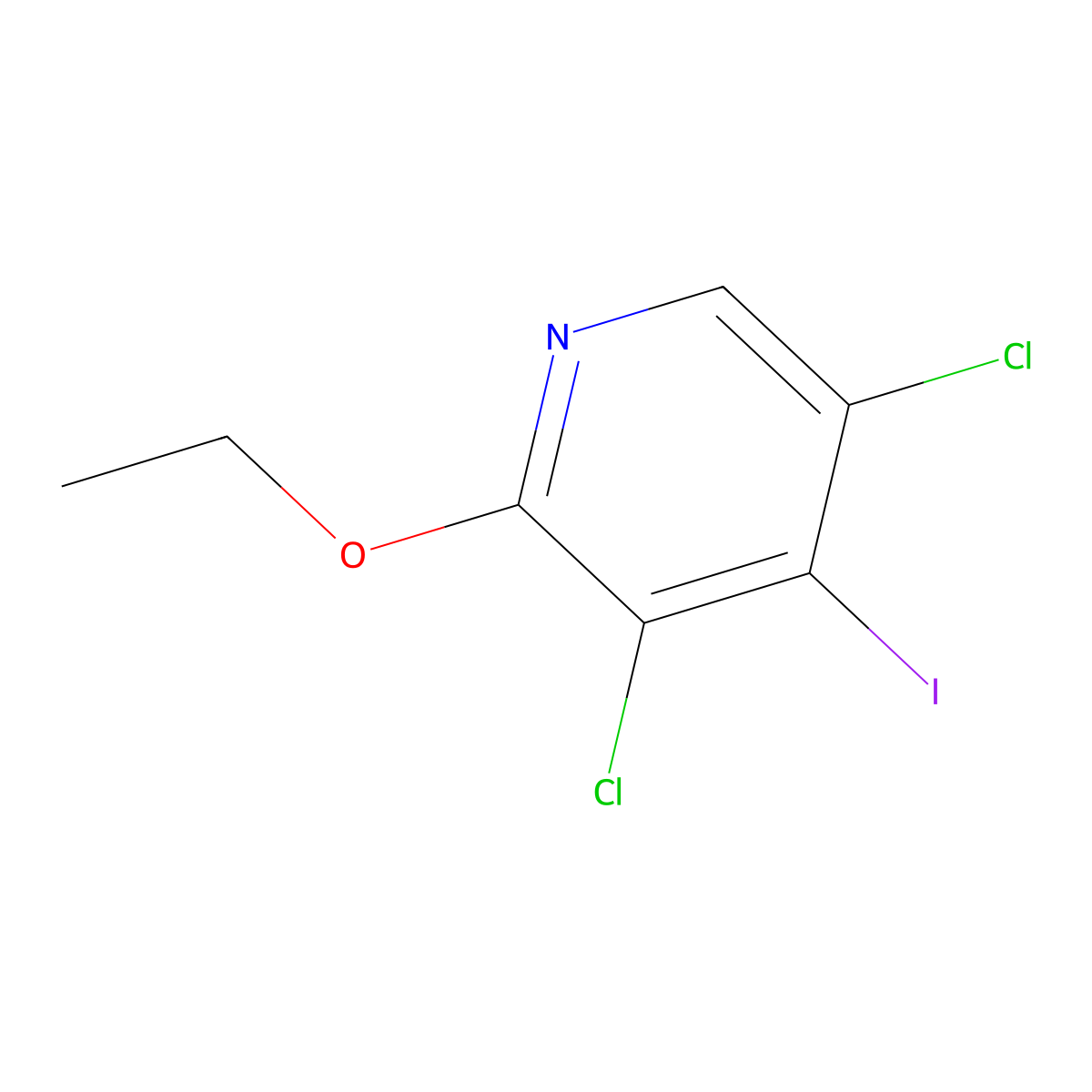 3,5-Dichloro-2-ethoxy-4-iodopyridine molecular structure, CAS 2918835-09-1