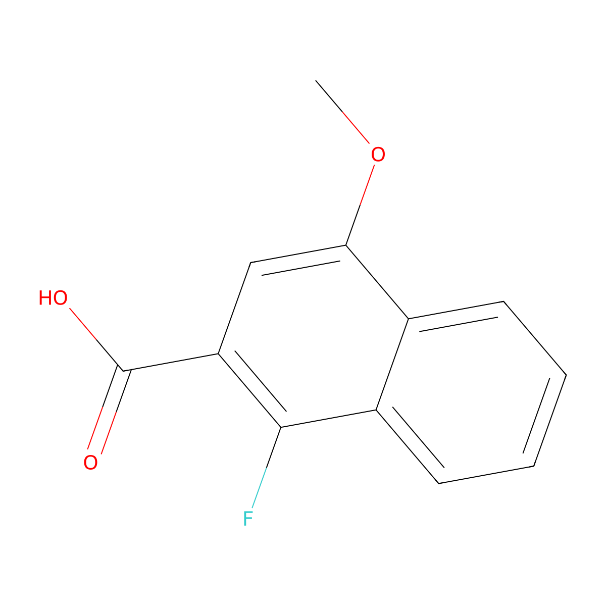 1-Fluoro-4-methoxy-2-naphthoic acid molecular structure, CAS 2918835-50-2