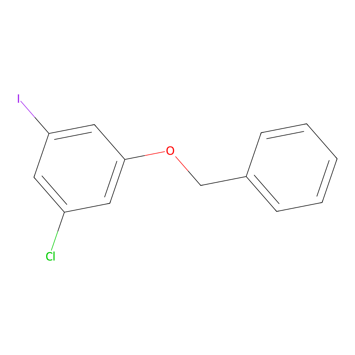 1-(Benzyloxy)-3-chloro-5-iodobenzene molecular structure, CAS 2918835-83-1
