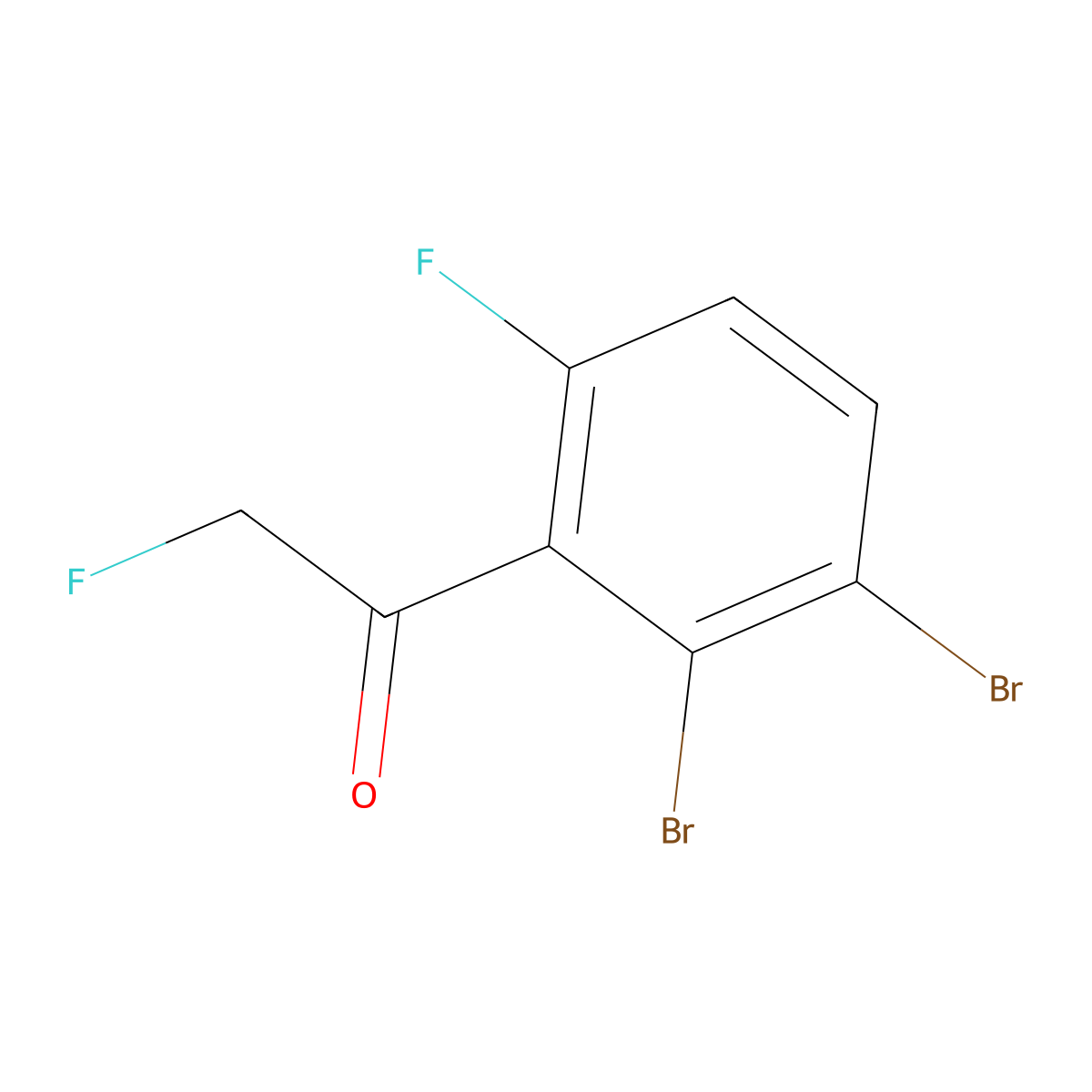 1-(2,3-Dibromo-6-fluorophenyl)-2-fluoroethanone molecular structure, CAS 2918836-20-9