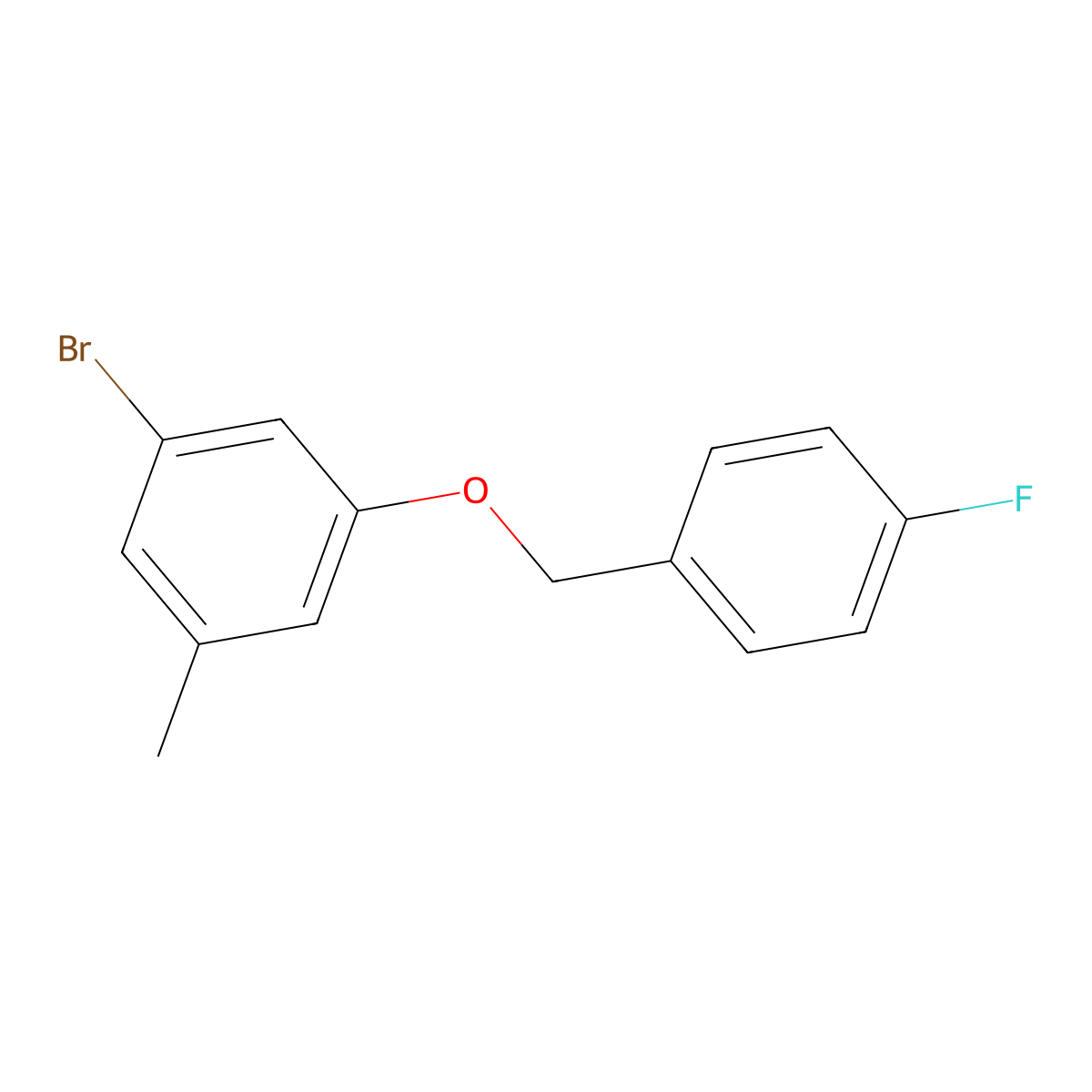 1-Bromo-3-((4-fluorobenzyl)oxy)-5-methylbenzene molecular structure, CAS 2918836-58-3