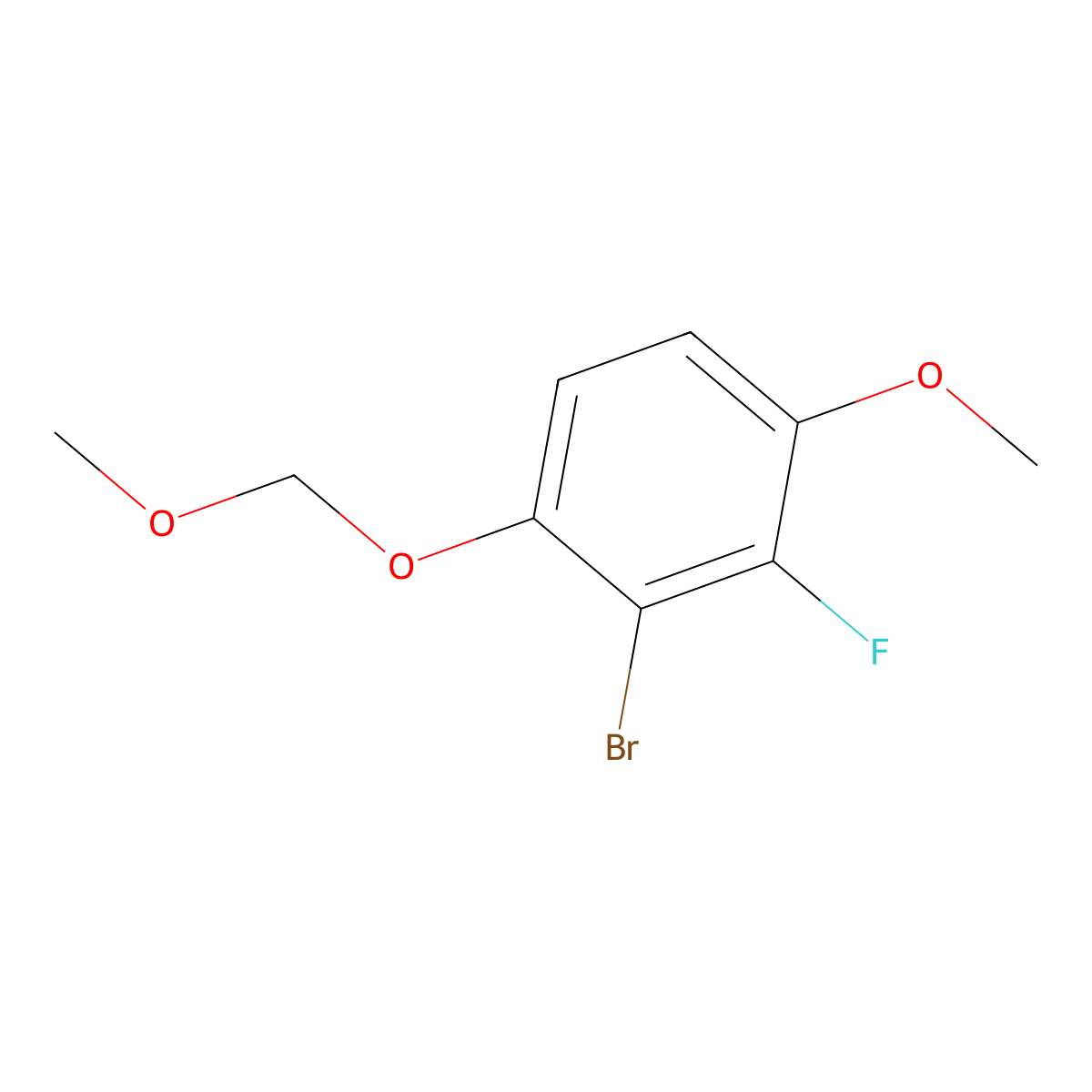2-Bromo-3-fluoro-4-methoxy-1-(methoxymethoxy)benZene molecular structure, CAS 2918837-03-1