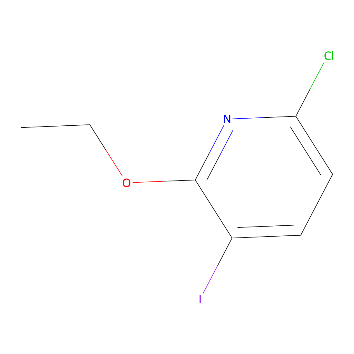 6-Chloro-2-ethoxy-3-iodopyridine molecular structure, CAS 2918837-41-7