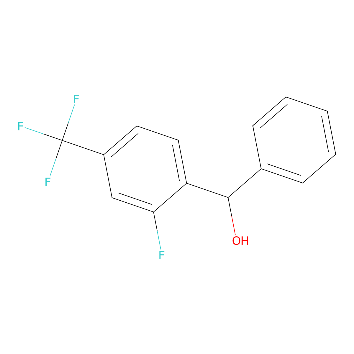 (2-Fluoro-4-(trifluoromethyl)phenyl)(phenyl)methanol molecular structure, CAS 2918837-91-7