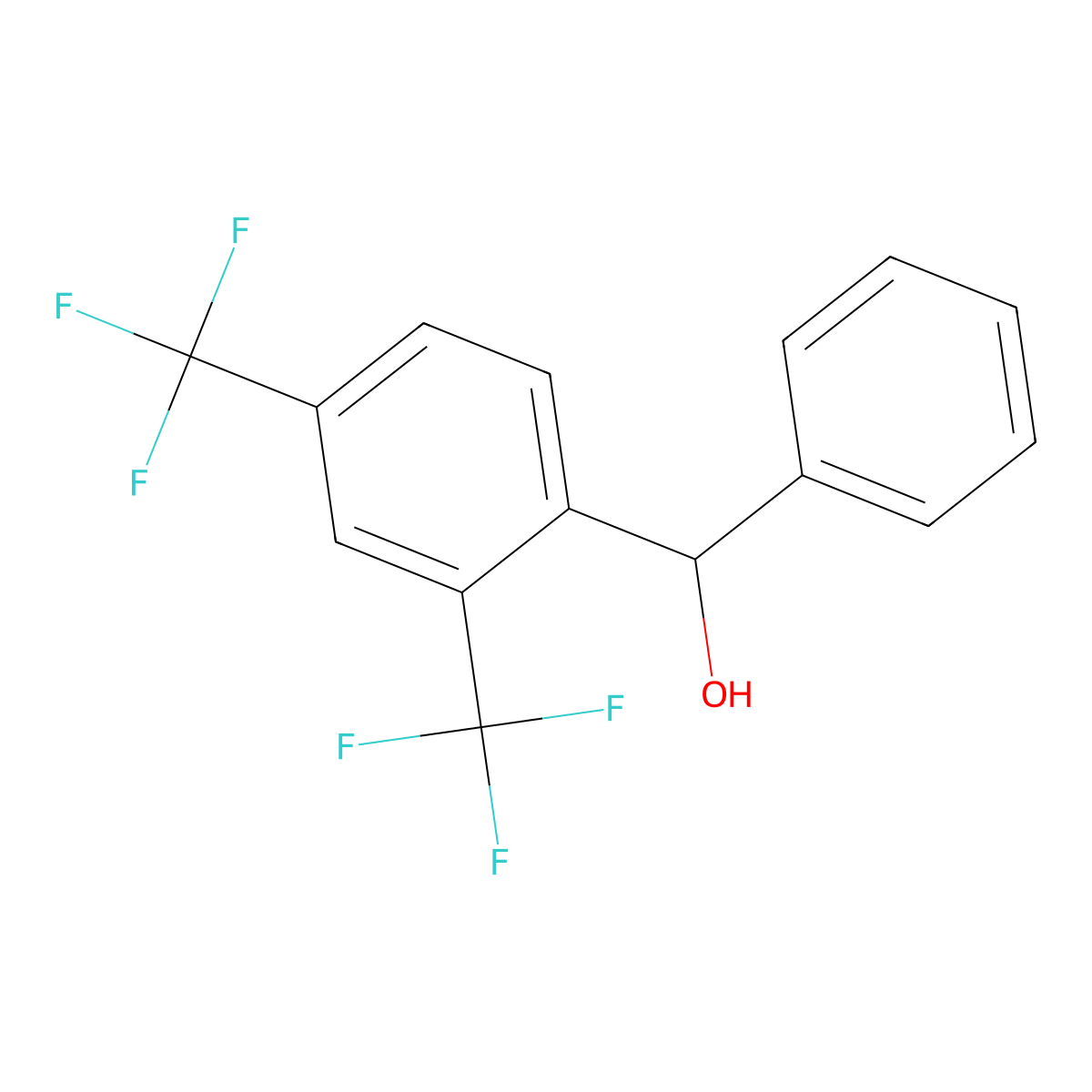 (2,4-Bis(trifluoromethyl)phenyl)(phenyl)methanol molecular structure, CAS 2918838-02-3