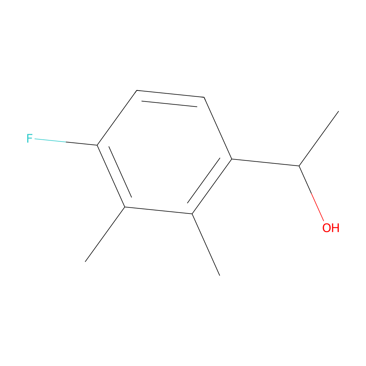 1-(4-Fluoro-2,3-dimethylphenyl)ethanol molecular structure, CAS 2918838-03-4
