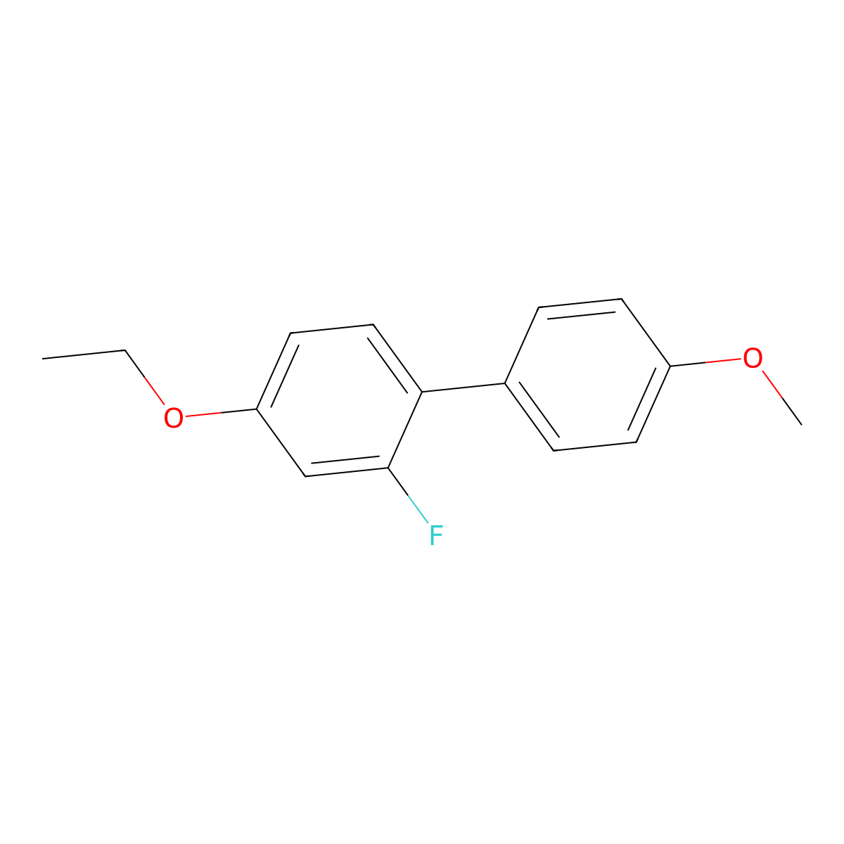 4-Ethoxy-2-fluoro-4'-methoxy-1,1'-biphenyl molecular structure, CAS 2918838-60-3