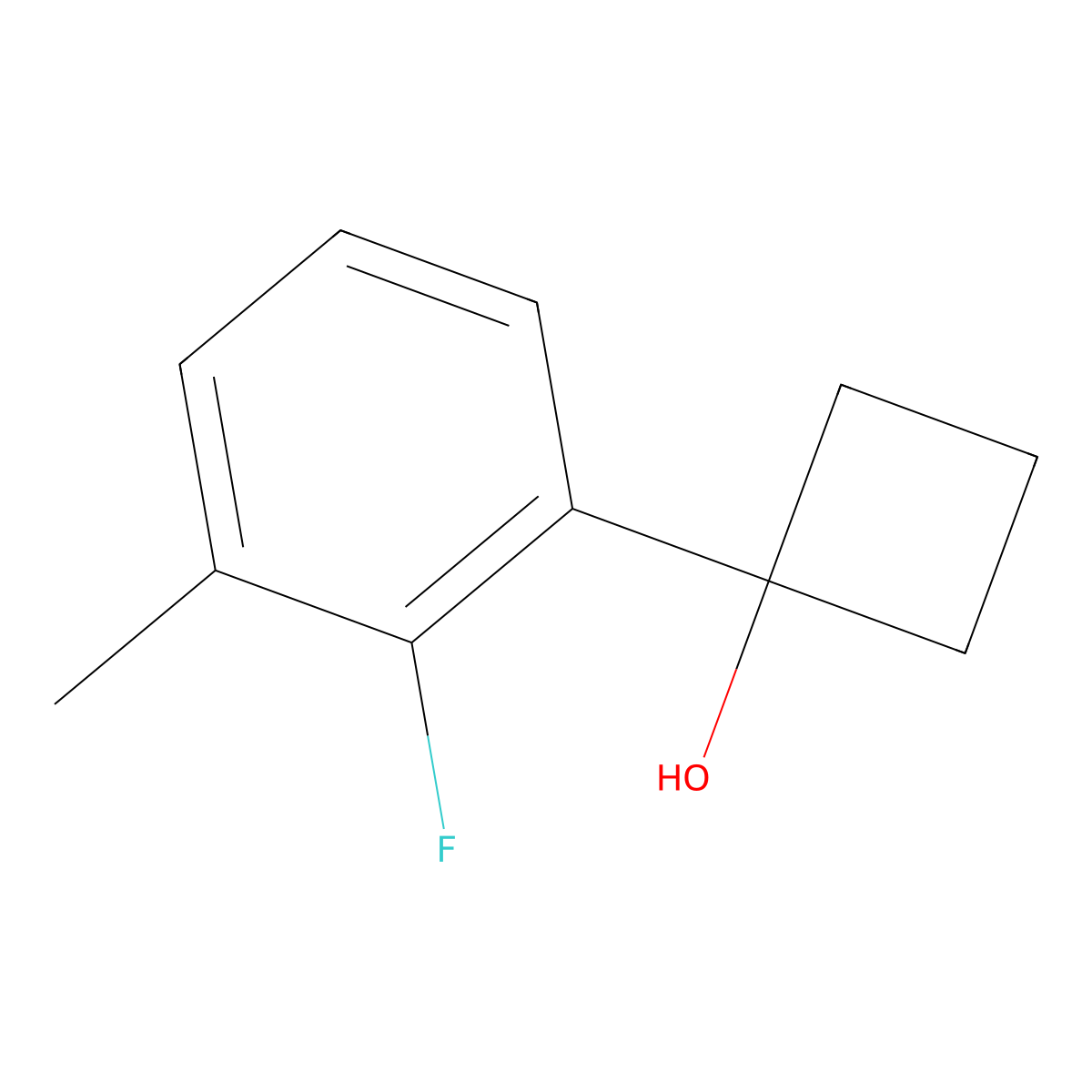 1-(2-Fluoro-3-methylphenyl)cyclobutanol molecular structure, CAS 2918838-92-1