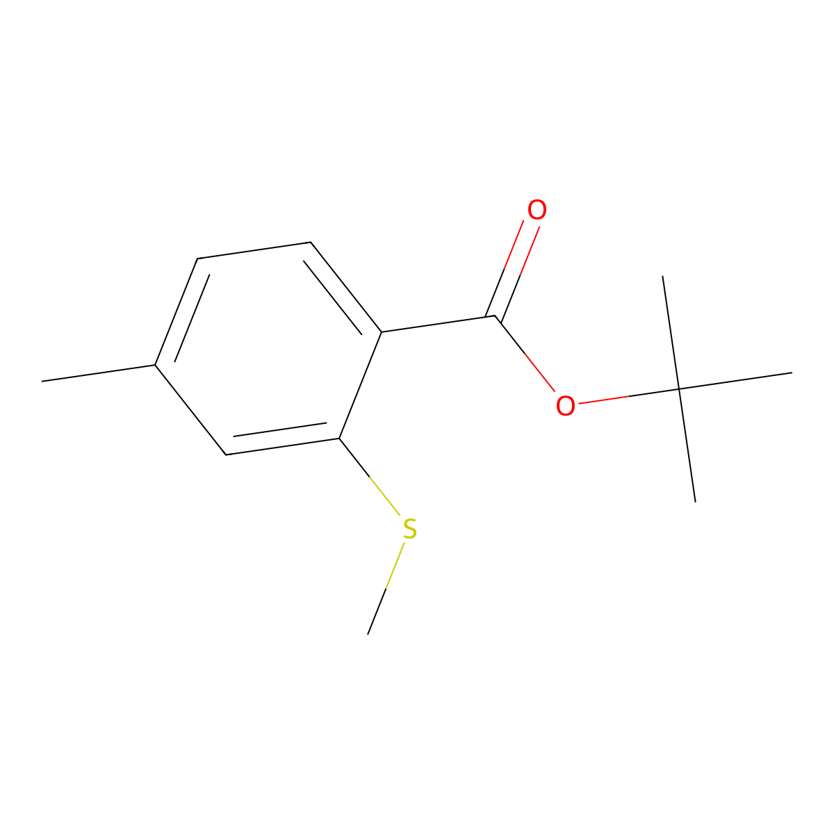 Tert-butyl 4-methyl-2-(methylthio)benzoate molecular structure, CAS 2918839-12-8