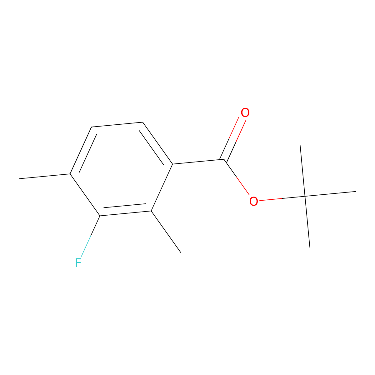 Tert-butyl 3-fluoro-2,4-dimethylbenzoate molecular structure, CAS 2918839-22-0