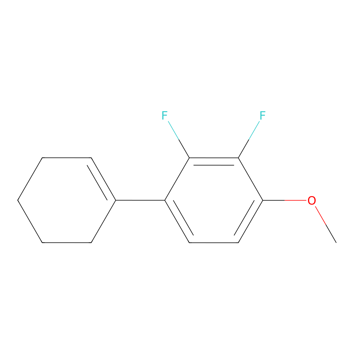 2',3'-Difluoro-4'-methoxy-2,3,4,5-tetrahydro-1,1'-biphenyl molecular structure, CAS 2918839-85-5