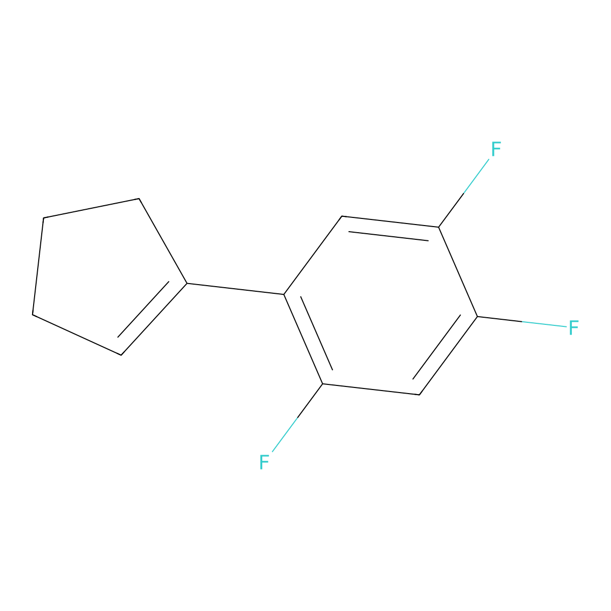 1-(Cyclopent-1-en-1-yl)-2,4,5-trifluorobenzene molecular structure, CAS 2918840-00-1
