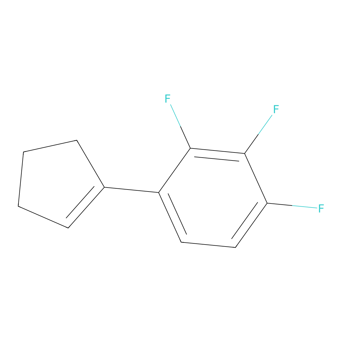 1-(Cyclopent-1-en-1-yl)-2,3,4-trifluorobenzene molecular structure, CAS 2918840-37-4