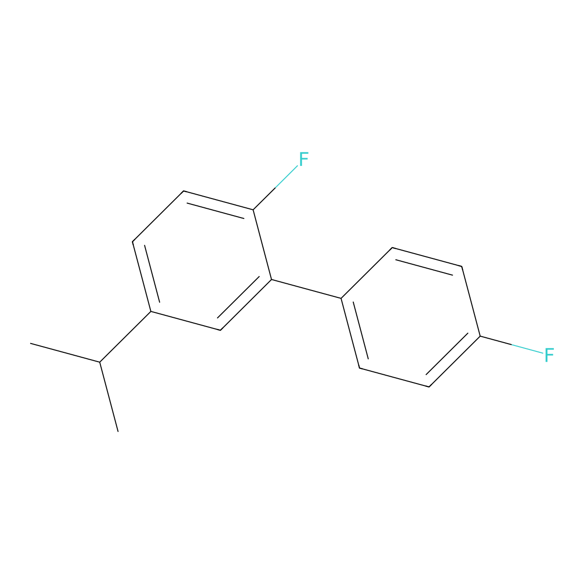 2,4'-Difluoro-5-isopropyl-1,1'-biphenyl molecular structure, CAS 2918841-12-8