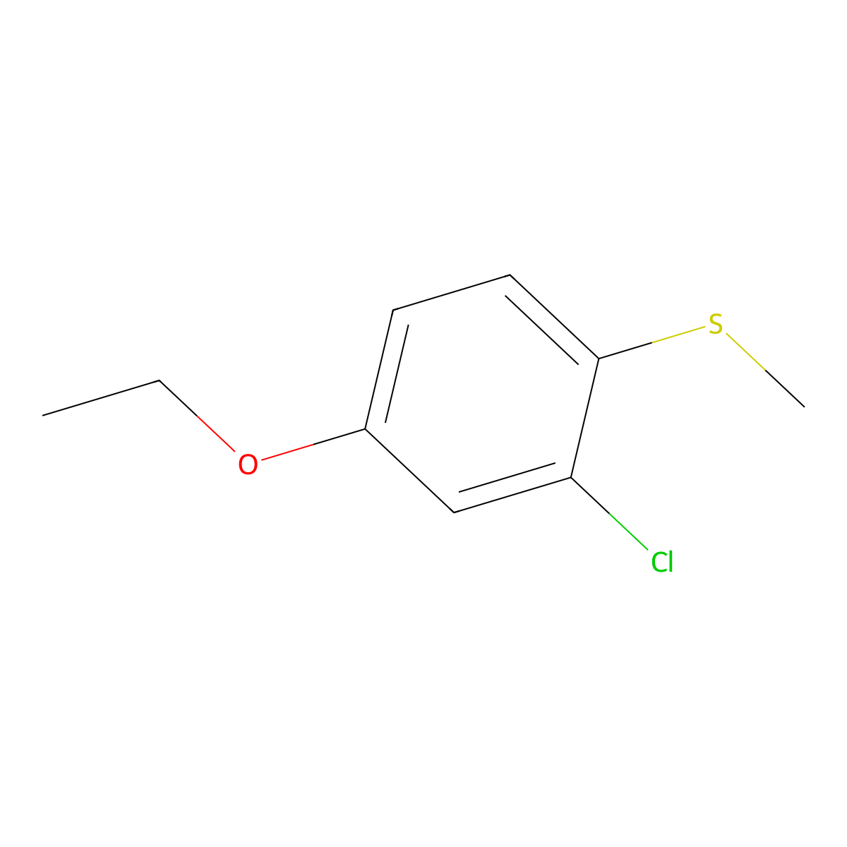 (2-Chloro-4-ethoxyphenyl)(methyl)sulfane molecular structure, CAS 2918841-58-2