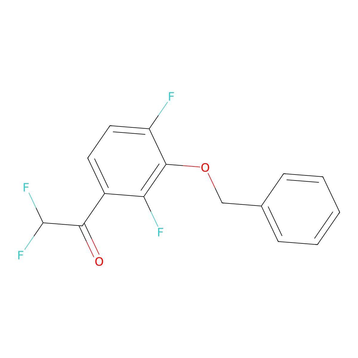 1-(3-(Benzyloxy)-2,4-difluorophenyl)-2,2-difluoroethanone molecular structure, CAS 2918841-91-3