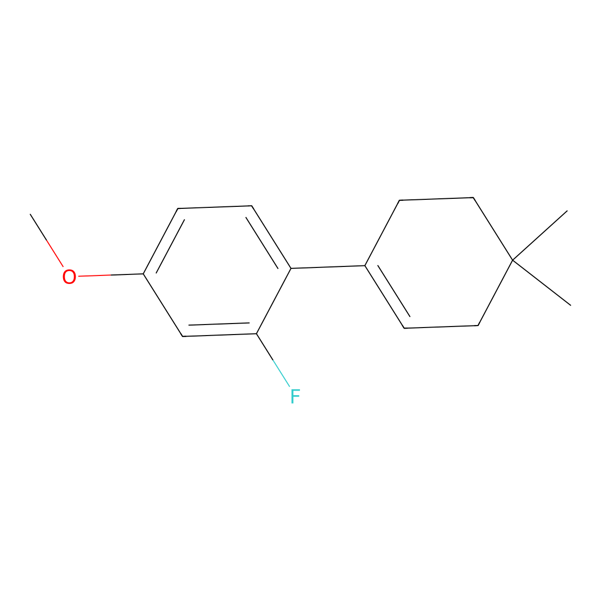 2'-Fluoro-4'-methoxy-4,4-dimethyl-2,3,4,5-tetrahydro-1,1'-biphenyl molecular structure, CAS 2918842-26-7