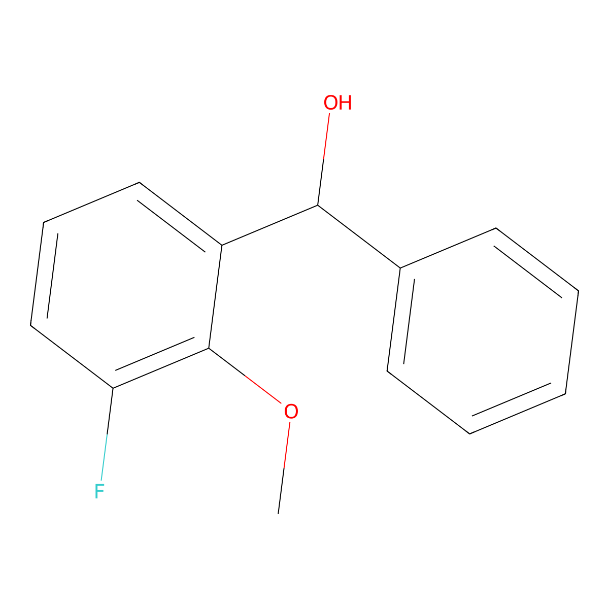 (3-Fluoro-2-methoxyphenyl)(phenyl)methanol molecular structure, CAS 2918844-08-1