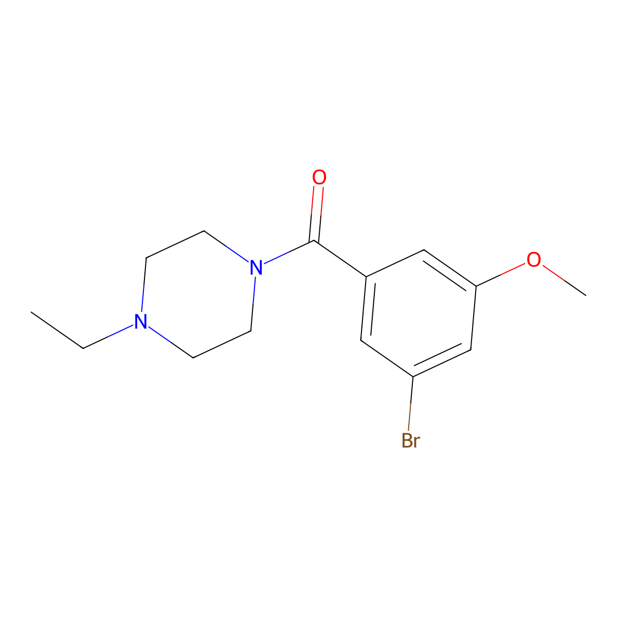 (3-Bromo-5-methoxyphenyl)(4-ethylpiperazin-1-yl)methanone molecular structure, CAS 2918844-97-8