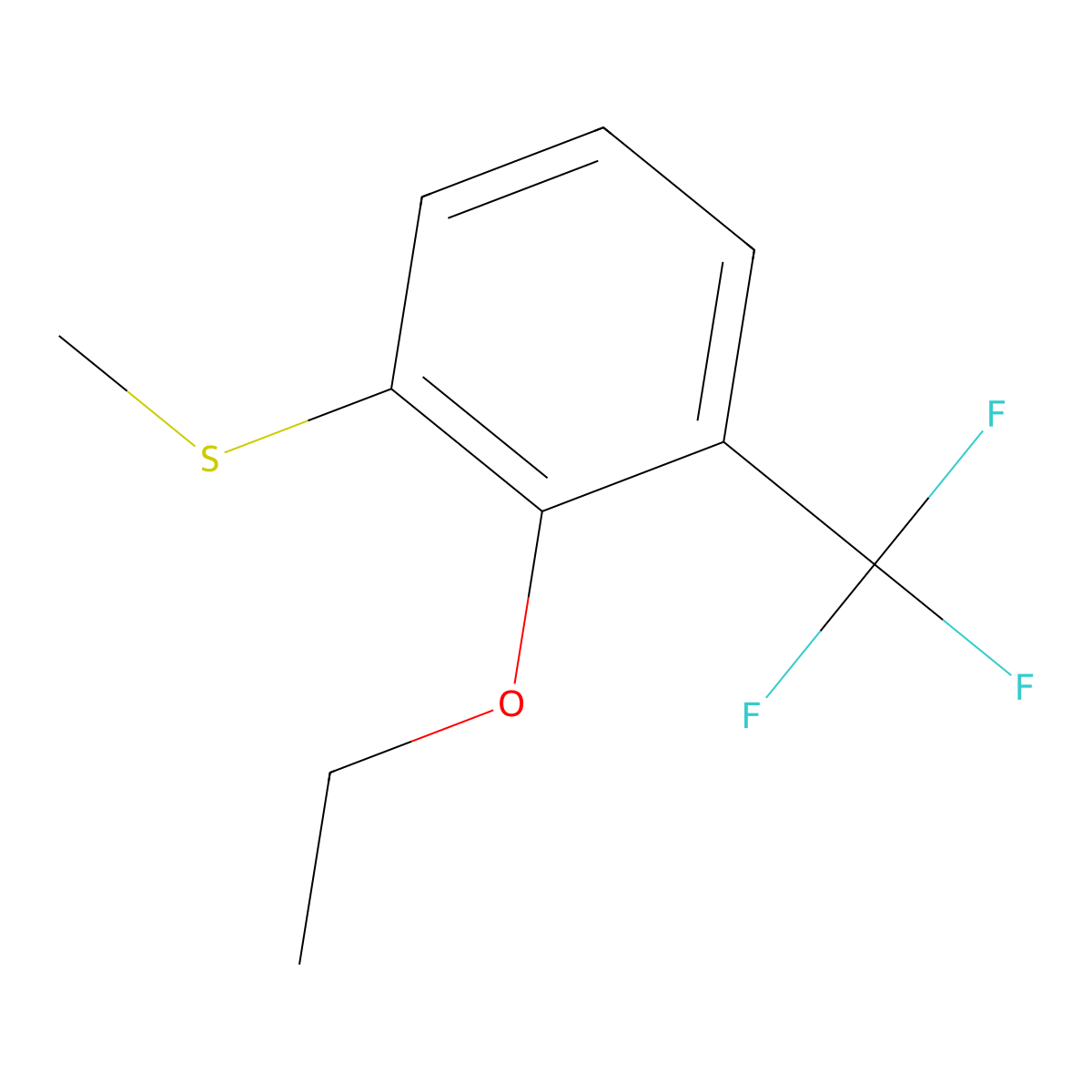 (2-Ethoxy-3-(trifluoromethyl)phenyl)(methyl)sulfane molecular structure, CAS 2918845-02-8