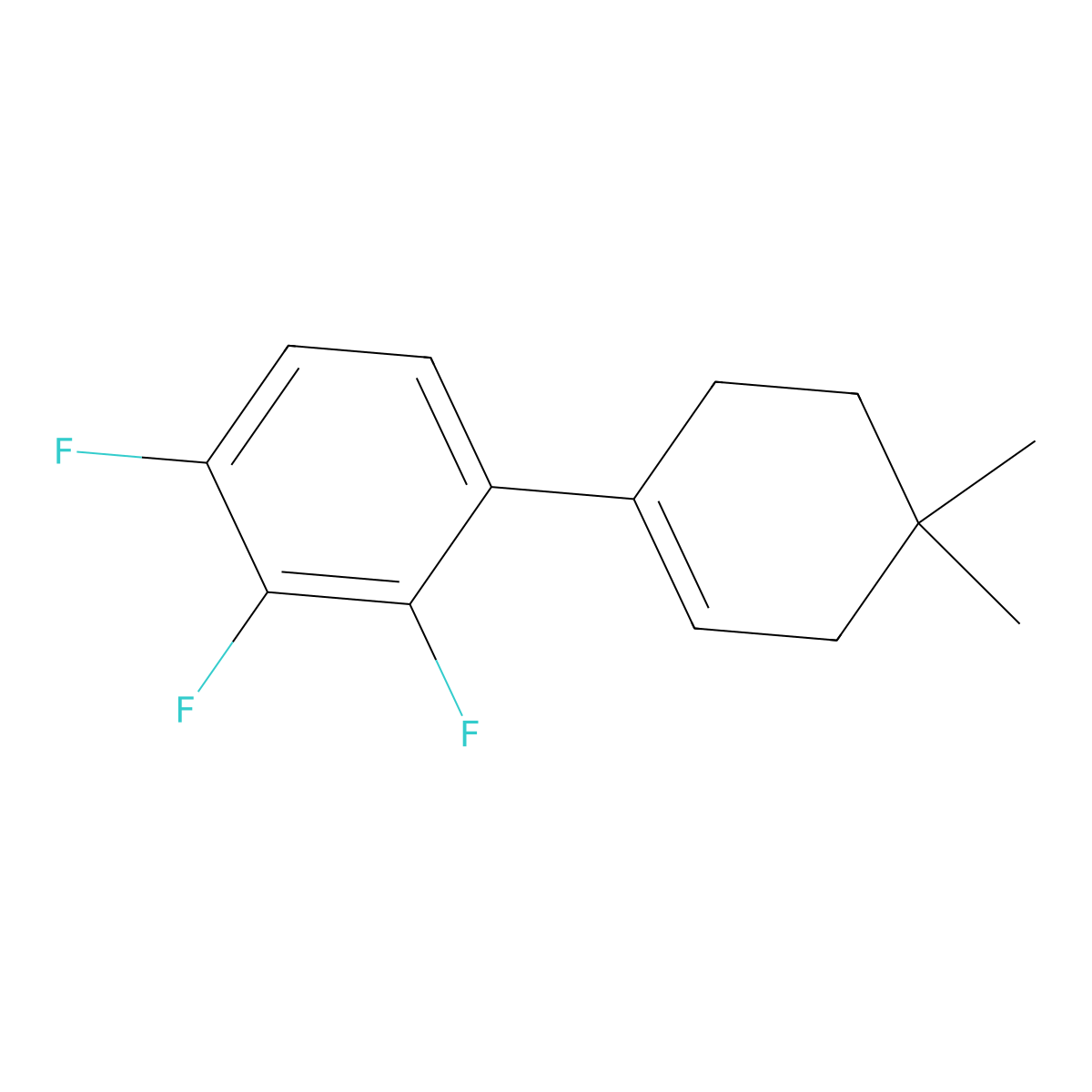 2',3',4'-Trifluoro-4,4-dimethyl-2,3,4,5-tetrahydro-1,1'-biphenyl molecular structure, CAS 2918845-63-1