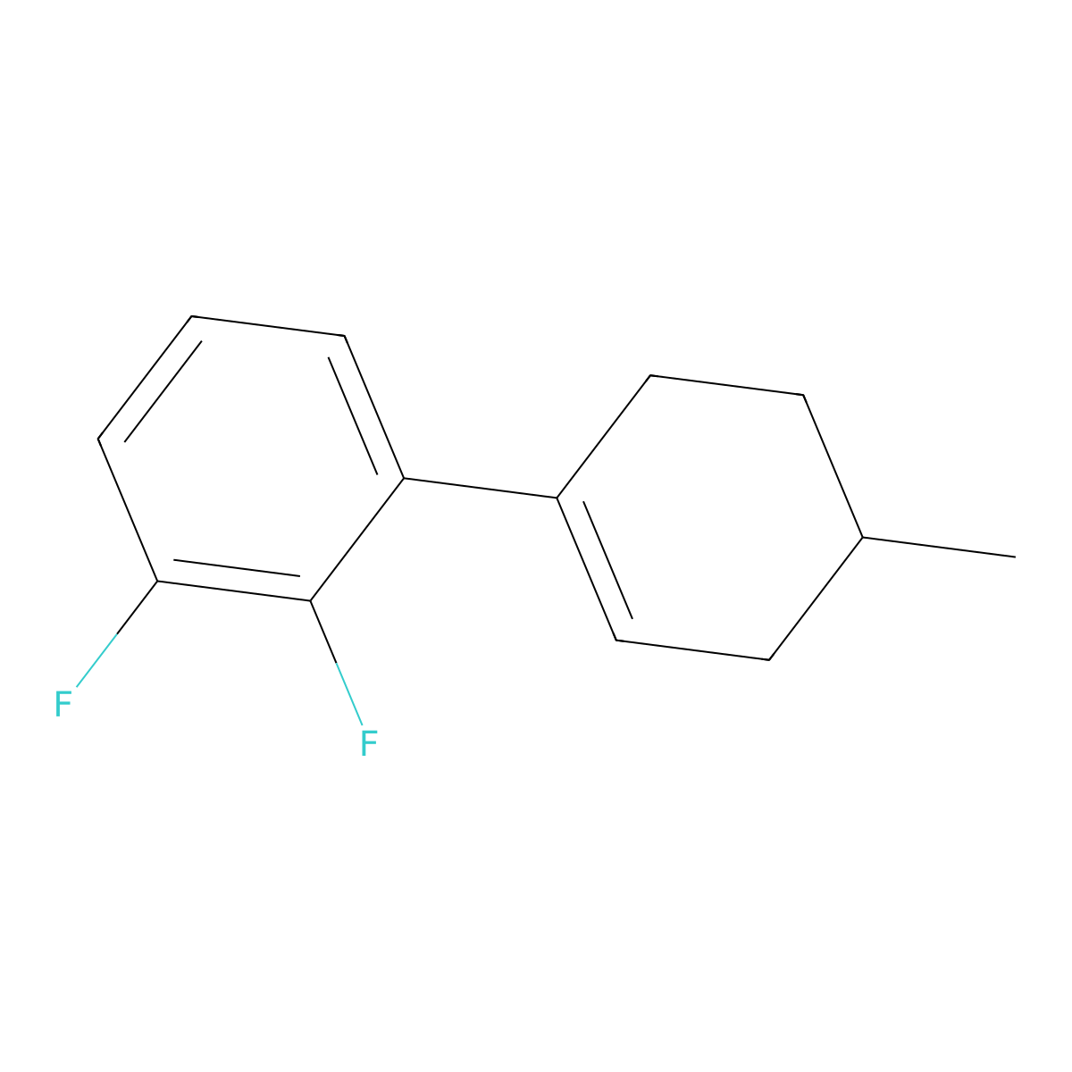 2',3'-Difluoro-4-methyl-2,3,4,5-tetrahydro-1,1'-biphenyl molecular structure, CAS 2918845-99-3
