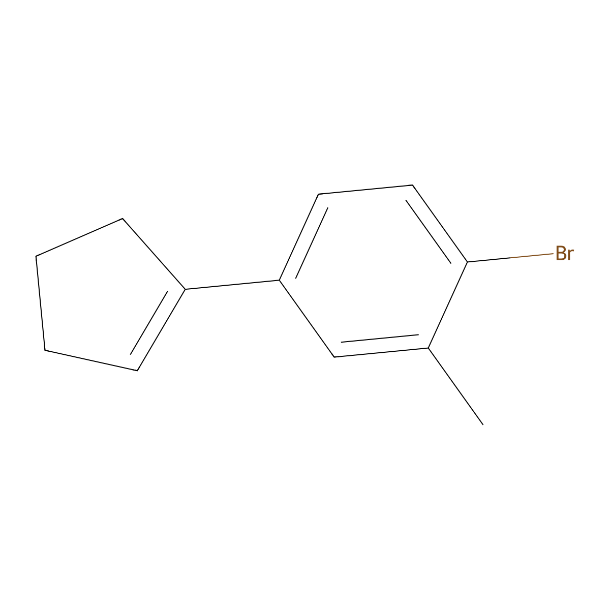 1-Bromo-4-(cyclopent-1-en-1-yl)-2-methylbenzene molecular structure, CAS 2918846-06-5