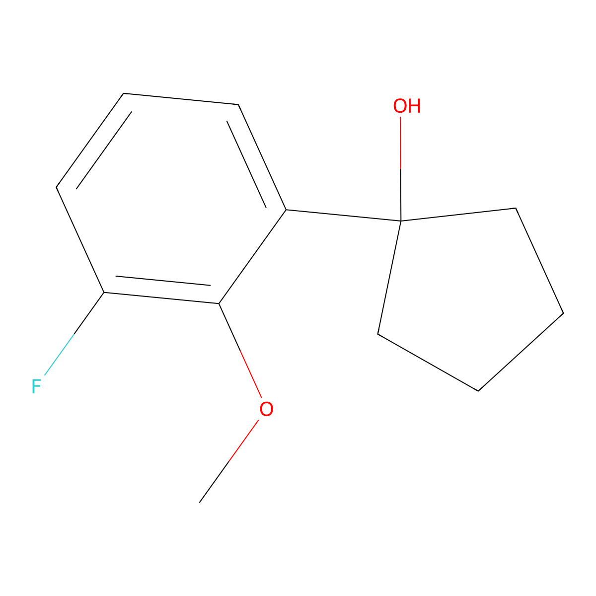 1-(3-Fluoro-2-methoxyphenyl)cyclopentanol molecular structure, CAS 2918846-21-4