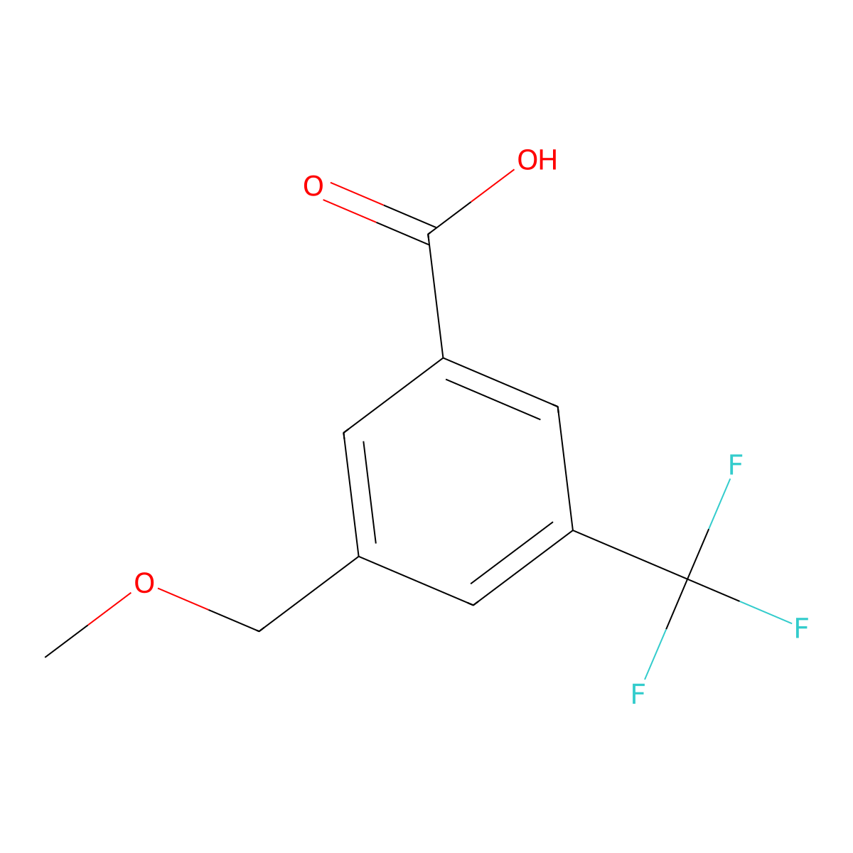 3-(Methoxymethyl)-5-(trifluoromethyl)benZoic acid molecular structure, CAS 2918847-10-4