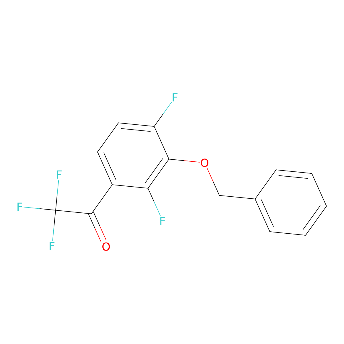 1-(3-(Benzyloxy)-2,4-difluorophenyl)-2,2,2-trifluoroethanone molecular structure, CAS 2918847-31-9