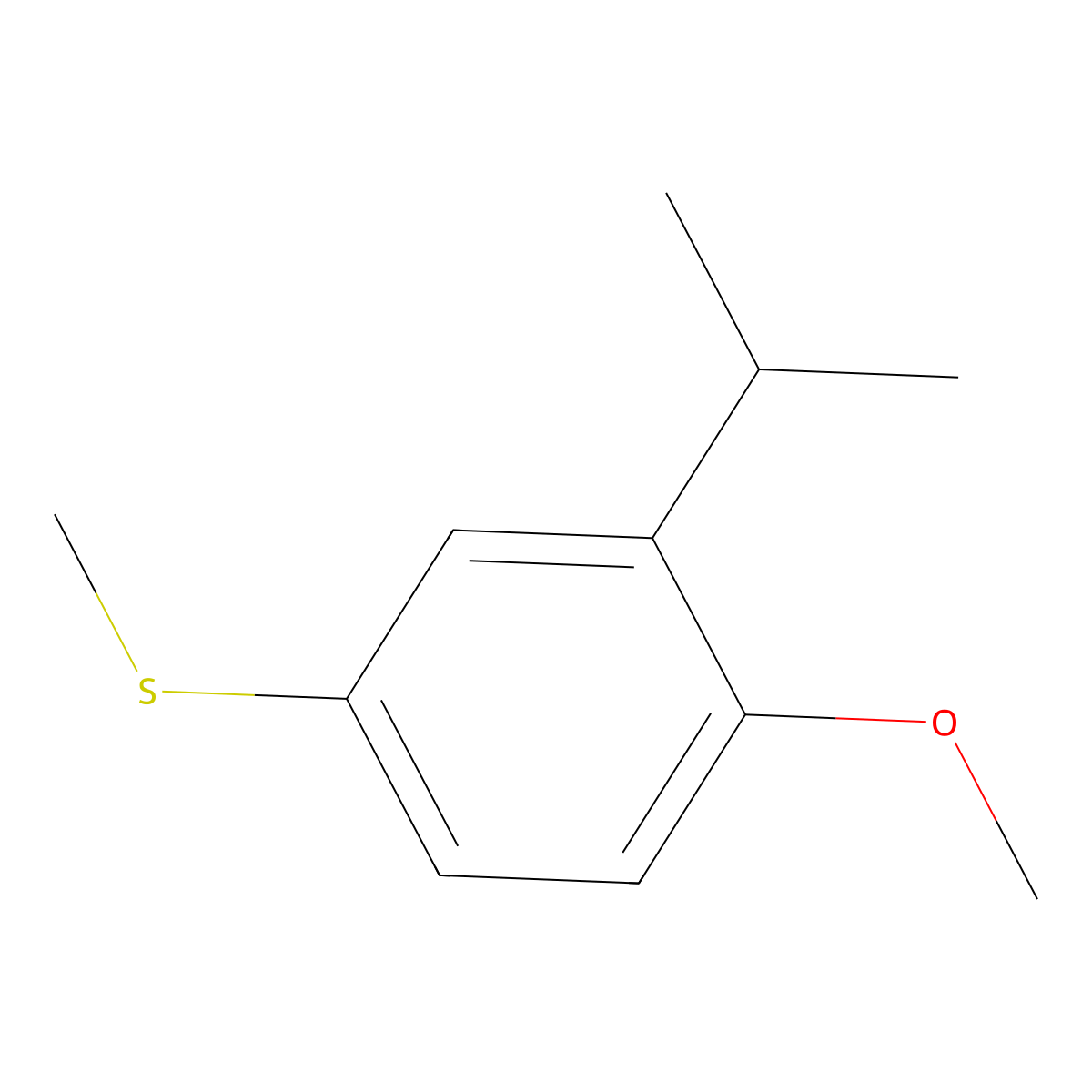 (3-Isopropyl-4-methoxyphenyl)(methyl)sulfane molecular structure, CAS 2918847-71-7