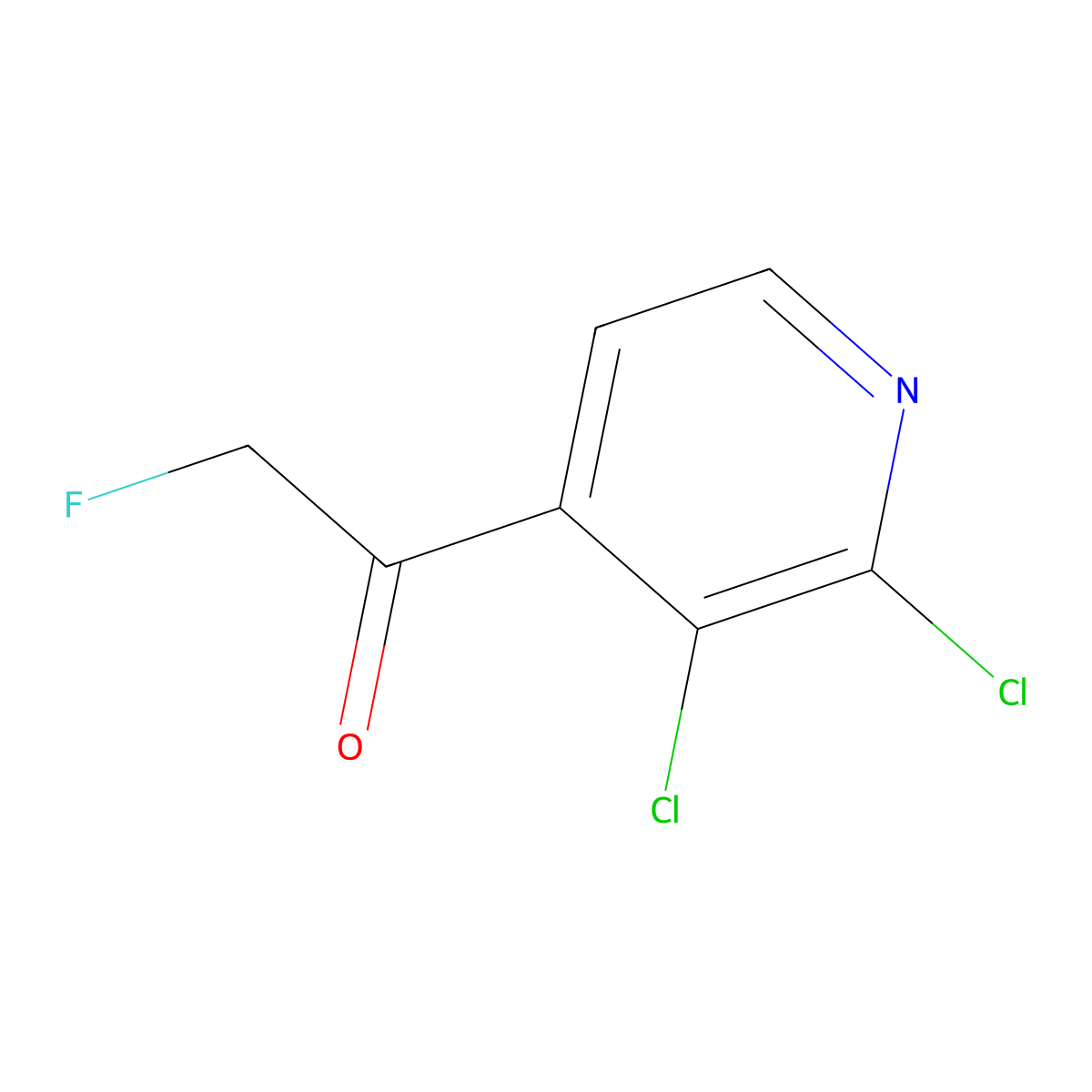 1-(2,3-Dichloropyridin-4-yl)-2-fluoroethanone molecular structure, CAS 2918847-99-9