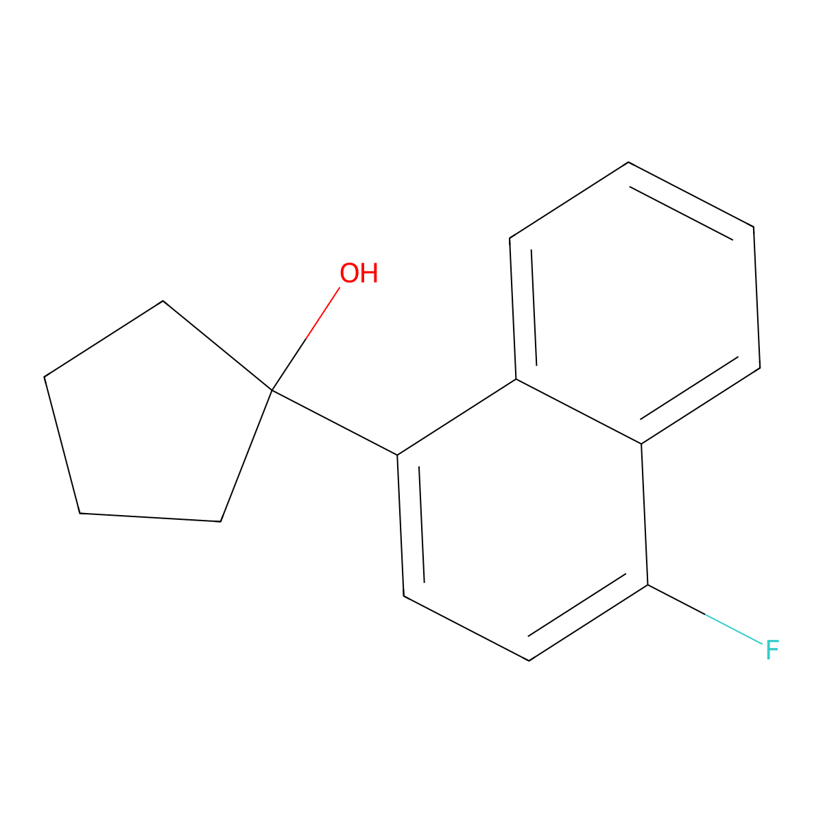 1-(4-Fluoronaphthalen-1-yl)cyclopentanol molecular structure, CAS 2918848-15-2