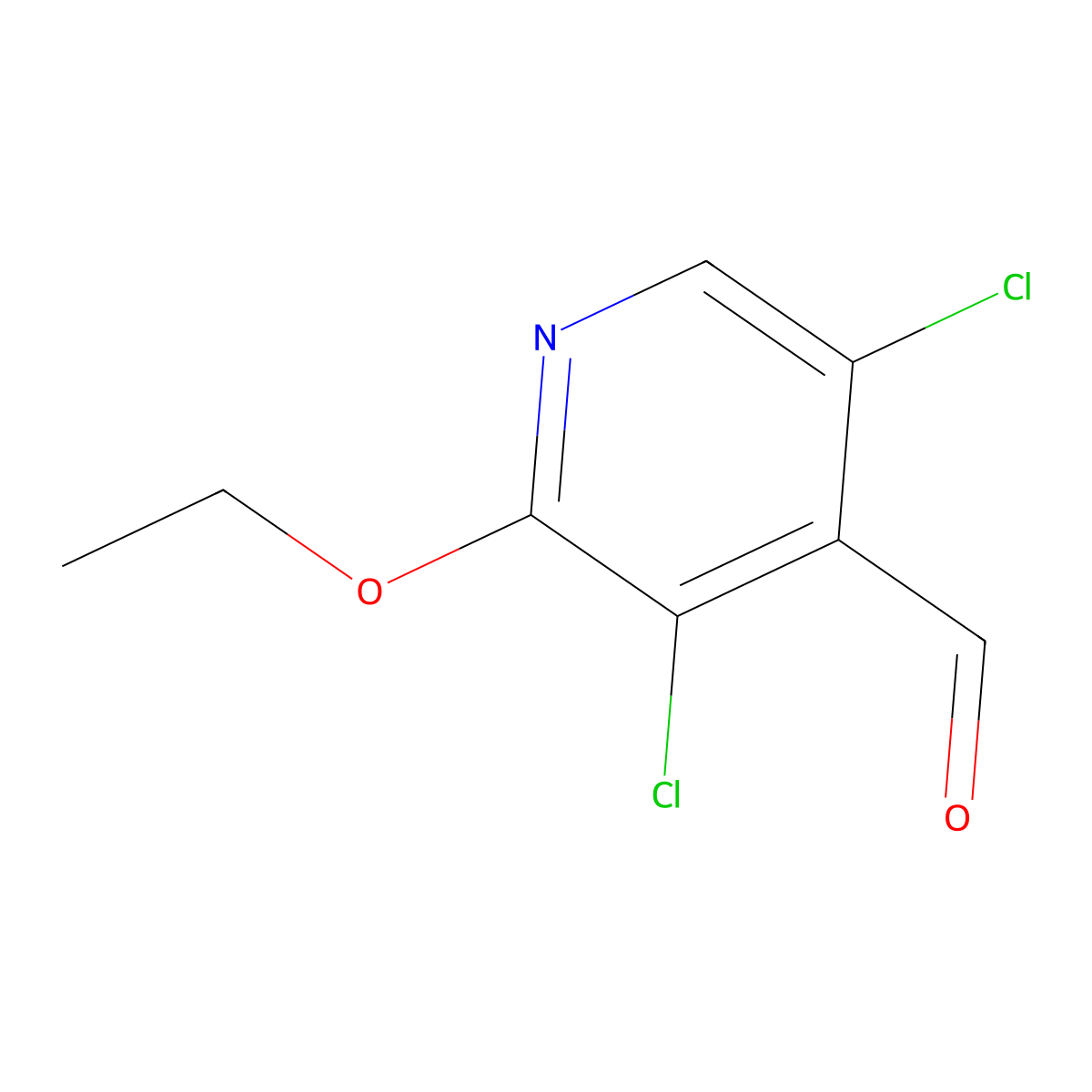 3,5-Dichloro-2-ethoxyisonicotinaldehyde molecular structure, CAS 2918848-99-2