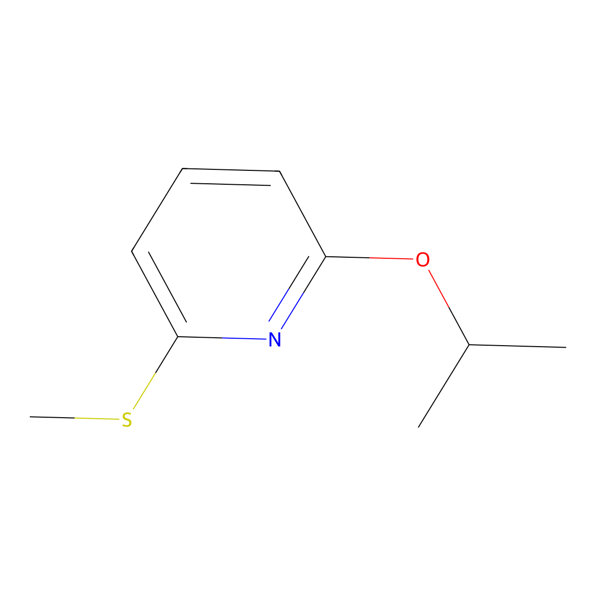 2-Isopropoxy-6-(methylthio)pyridine molecular structure, CAS 2918849-09-7