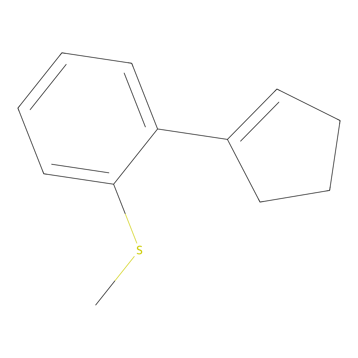 (2-(Cyclopent-1-en-1-yl)phenyl)(methyl)sulfane molecular structure, CAS 2918849-47-3