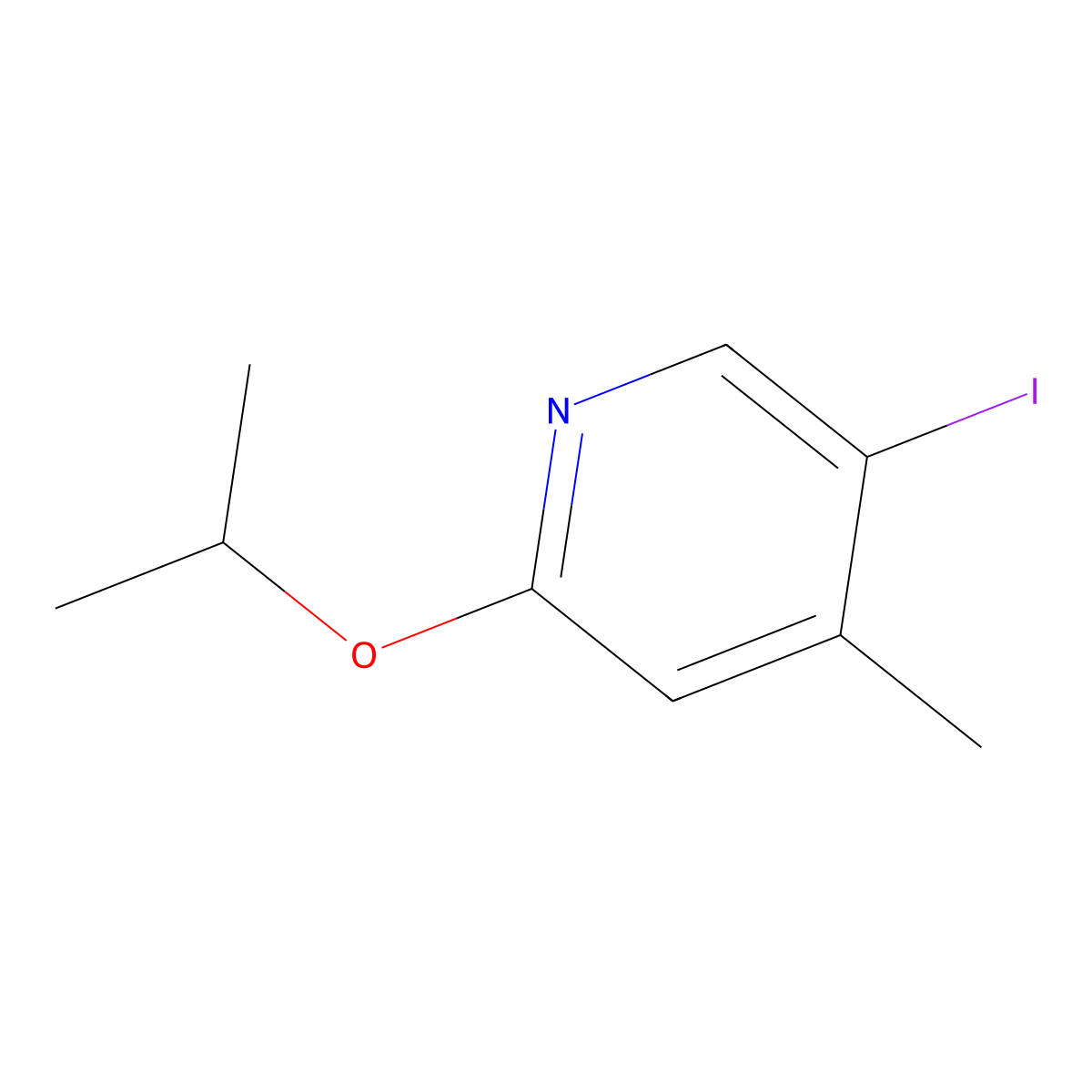 5-Iodo-2-isopropoxy-4-methylpyridine molecular structure, CAS 2918850-19-6