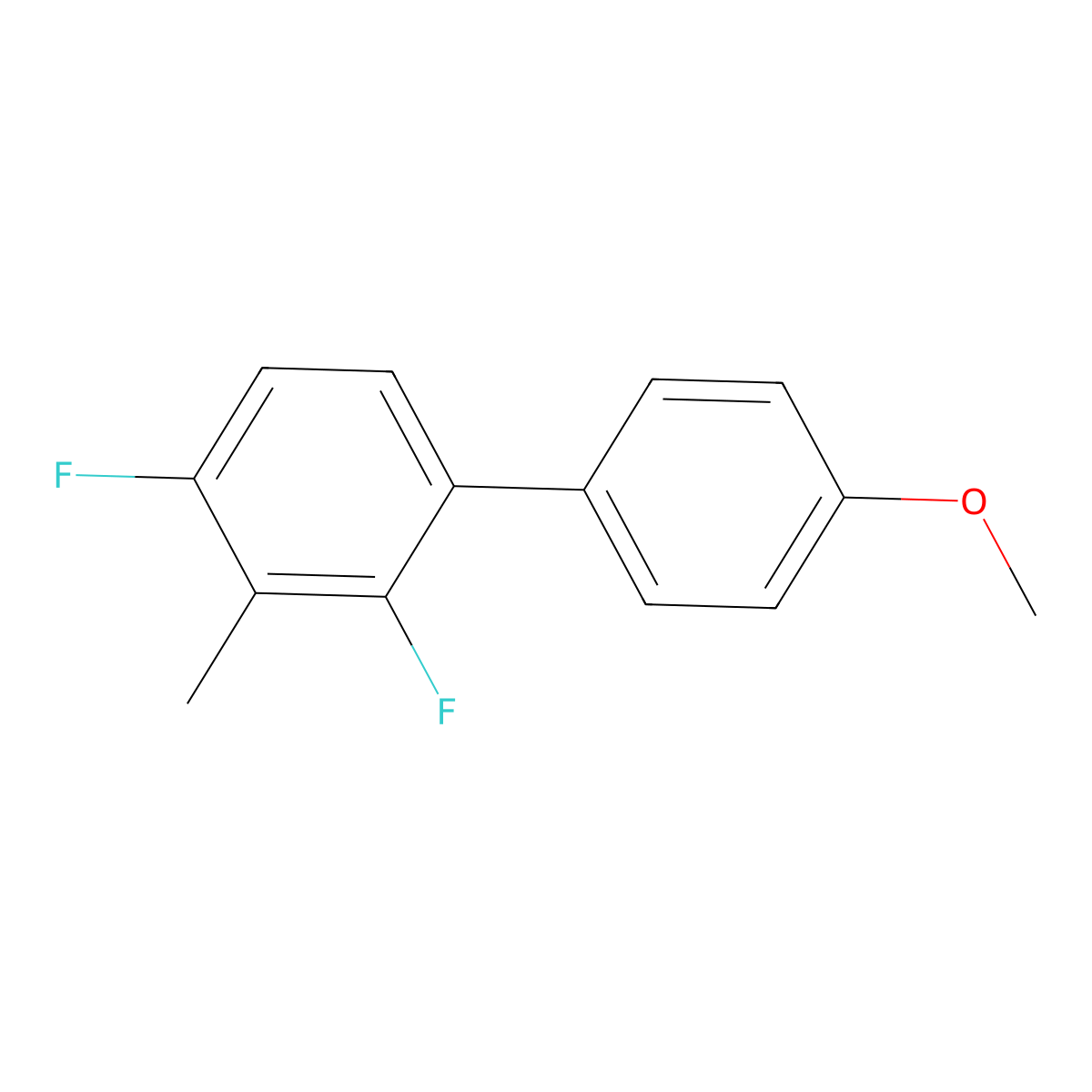 2,4-Difluoro-4'-methoxy-3-methyl-1,1'-biphenyl molecular structure, CAS 2918850-33-4