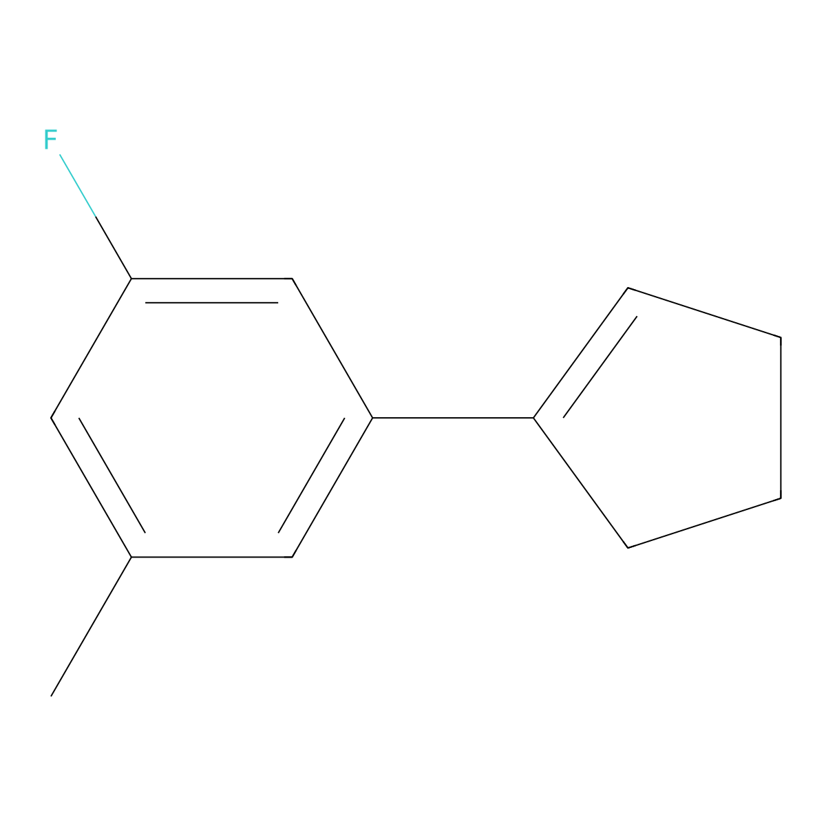1-(Cyclopent-1-en-1-yl)-3-fluoro-5-methylbenzene molecular structure, CAS 2918851-71-3